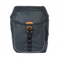 SACOCHE ARRIERE VELO DOUBLE BASIL MILES WATERPROOF 34L NOIR-ORANGE POUR SYSTEME MIK SUR PORTE BAGAGE (34x16x43cm)