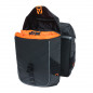 SACOCHE ARRIERE VELO DOUBLE BASIL MILES WATERPROOF 34L NOIR-ORANGE POUR SYSTEME MIK SUR PORTE BAGAGE (34x16x43cm)