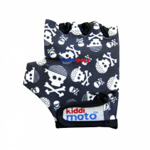 GANTS VELO ENFANT KIDDIMOTO SKULLZ TETE DE MORT NOIR TAILLE 5 ANS (PAIRE SOUS CARTE)