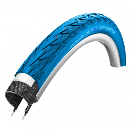 Pneu vtc/urbain 700 x 35 Schwalbe delta cruiser plus bleu tr (37-622) renfort flanc reflex