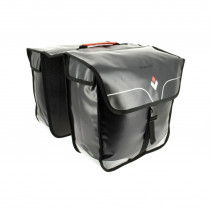 SACOCHE ARRIERE VELO DOUBLE RIGIDE HAPO-G 32L NOIR WATERPROOF FIXATION VELCROS SUR PORTE BAGAGE