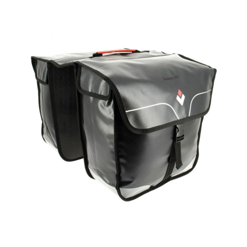 SACOCHE ARRIERE VELO DOUBLE RIGIDE HAPO-G 32L NOIR WATERPROOF FIXATION VELCROS SUR PORTE BAGAGE