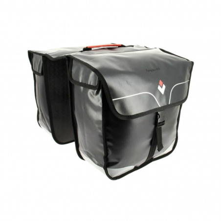 SACOCHE ARRIERE VELO DOUBLE RIGIDE HAPO-G 32L NOIR WATERPROOF FIXATION VELCROS SUR PORTE BAGAGE