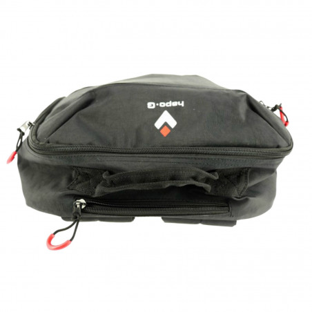 SACOCHE AVANT SAC A DOS VELO HAPO-G NOIR 13L FIXATION CINTRE DMTS