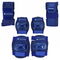 PROTECTION GENOUILLERES - COUDIERES ET POIGNETS COOLRIDE NOIR (KIT 6 PIECES) POUR VELO - ROLLER - SKATE