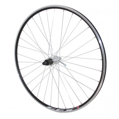 Roue route 700 elan arriere cfx noir moyeu Shimano 2400 cassette 10-9-8v.