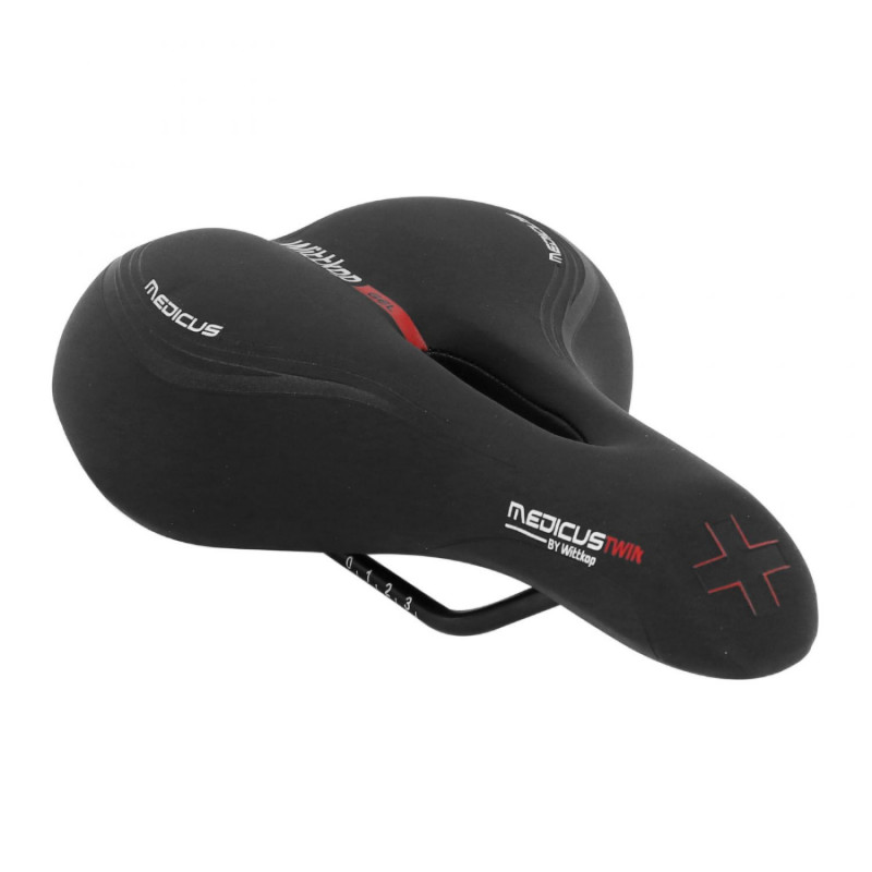 SELLE CITY - TREKKING WITTKOP GEL TWIN MEDICUS 2.0 FEMME NOIR 250x185mm MEMOIRE DE FORME (SUR CARTE)