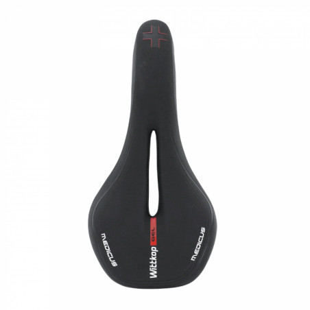SELLE ROUTE - VTT WITTKOP GEL TWIN MEDICUS 7.0 NOIR 270x130mm MEMOIRE DE FORME (SUR CARTE)