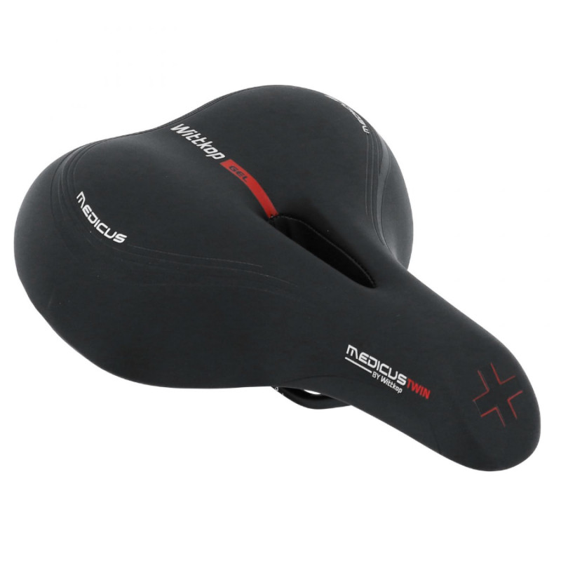 SELLE CITY WITTKOP GEL TWIN MEDICUS 3.0 MIXTE NOIR 260x220mm MEMOIRE DE FORME (SUR CARTE)