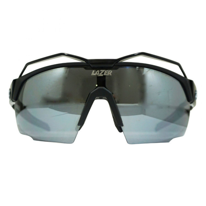 LUNETTES VELO LAZER VENTO MONTURE NOIRE MAT AVEC 3 VERRES INTERCHANGEABLES (SOLAIRE, TRANSPARENT, ECLAIRANT JAUNE) AVEC