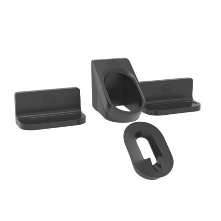 PRESENTOIR-SUPPORT 1 VELO CYCLOC SUPER HERO MURAL NOIR (FIXATION PAR LA PEDALE AUTOMATIQUE ET 2 SUPPORTS ROUES)