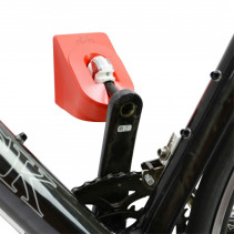 PRESENTOIR-SUPPORT 1 VELO CYCLOC SUPER HERO MURAL NOIR (FIXATION PAR LA PEDALE AUTOMATIQUE ET 2 SUPPORTS ROUES)