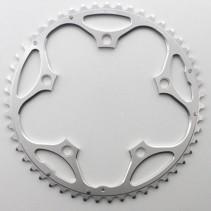 PLATEAU ROUTE 5BRA D.130 STRONGLIGHT 51DTS EXTERIEUR ARGENT ALU 7075 TYPE SHIMANO  9-10V.