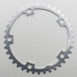 PLATEAU ROUTE 5BRA D.130 STRONGLIGHT 38DTS INTERIEUR ARGENT ALU 7075 TYPE SHIMANO  9-10V.