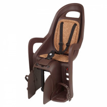 Porte bebe-siege enfant arriere Polisport a fixer sur porte bagage fixation etau groovy bio marron coussin liege recyclable (9