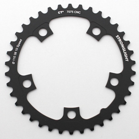 PLATEAU ROUTE 5BRA D.110 POUR SHIMANO ULTEGRA 6750  STRONGLIGHT 38DTS INTERIEUR NOIR CT2  10V.