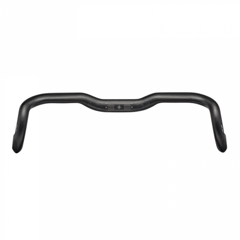 CINTRE ROUTE DEMI RELEVE ERGOTEC RANDONNEUR ER-20 ALU NOIR DIAM 31.8mm L 440-533 mm RELEVE 20 mm (HOMOLOGUE NIVEAU 5)
