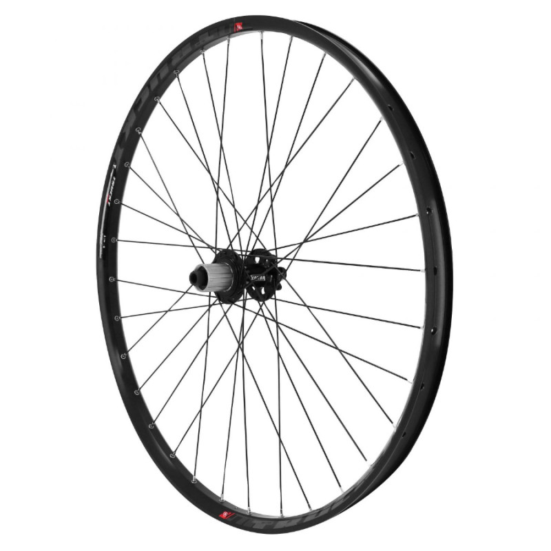 Roue vtt 29" trucky 30 disc arriere noir moy Velox roulement disc 6 trous 11-10v. (compatible tubeless et tubetype) pour axe