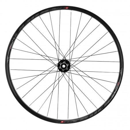 Roue vtt 29" trucky 30 disc avant noir moy Velox roulement disc 6 trous (compatible tubeless et tubetype) pour axe traversant