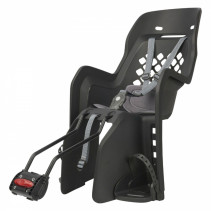 Porte bebe-siege enfant arriere Polisport a fixer sur cadre joy noir coussin gris (9 a 22kgs) compatible 29"  homologue en 14344
