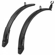 GARDE BOUE VTT-CITY  TRINGLES 20-24'' POLISPORT EXPANDER NOIR LARGEUR 55mm (PAIRE) REGLABLE EN LONGUEUR COMPATIBLE V-BRAKE ET