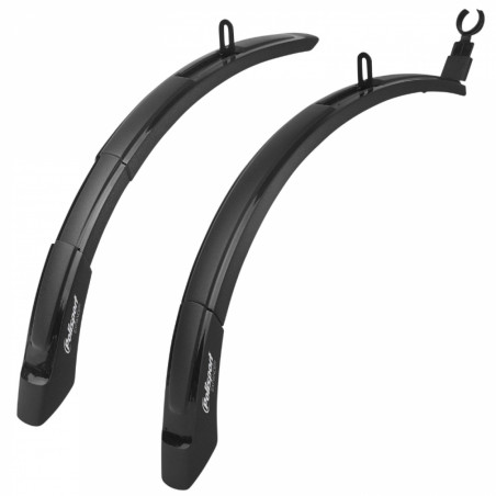 GARDE BOUE VTT-CITY  TRINGLES 20-24'' POLISPORT EXPANDER NOIR LARGEUR 55mm (PAIRE) REGLABLE EN LONGUEUR COMPATIBLE V-BRAKE ET