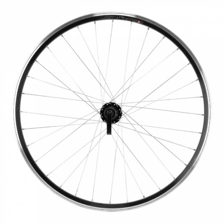 Roue vtc 700x35 disc-v-b arriere m240 alu noir moyeu pour Velox disc 6 trous pour cassette Shimano-Sram 10-9v.