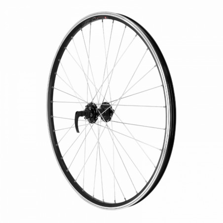 Roue vtc 700x35 disc-v-b avant m240 alu noir moy Shimano Velox disc 6 trous