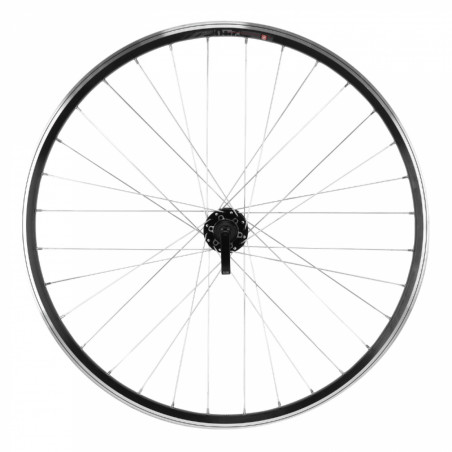 Roue vtc 700x35 disc-v-b avant m240 alu noir moy Shimano Velox disc 6 trous