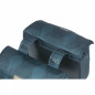 SACOCHE ARRIERE VELO DOUBLE BASIL ELEGANCE 40L BLEU ESTATE FIXATION VELCROS SUR PORTE BAGAGE (49x36x8 cm)