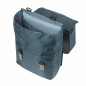 SACOCHE ARRIERE VELO DOUBLE BASIL ELEGANCE 40L BLEU ESTATE FIXATION VELCROS SUR PORTE BAGAGE (49x36x8 cm)