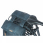 SACOCHE ARRIERE VELO DOUBLE BASIL ELEGANCE 40L BLEU ESTATE FIXATION VELCROS SUR PORTE BAGAGE (49x36x8 cm)