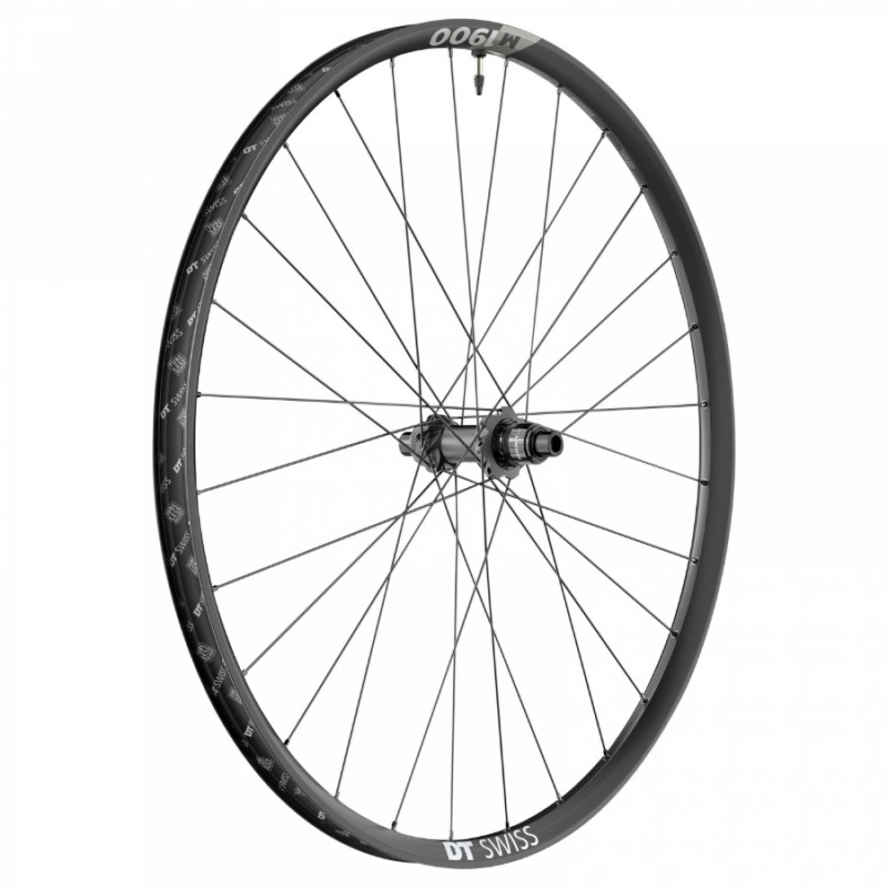 Roue vtt 29" dt swiss m1900 boost tubeless ready disc centerlock arriere noir Sram xd 12v.  axe traversant 12-148 - jante 30c