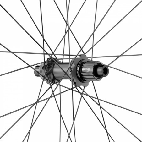 Roue vtt 29" dt swiss m1900 boost tubeless ready disc centerlock arriere noir cassette Shimano microspline 12v.  axe