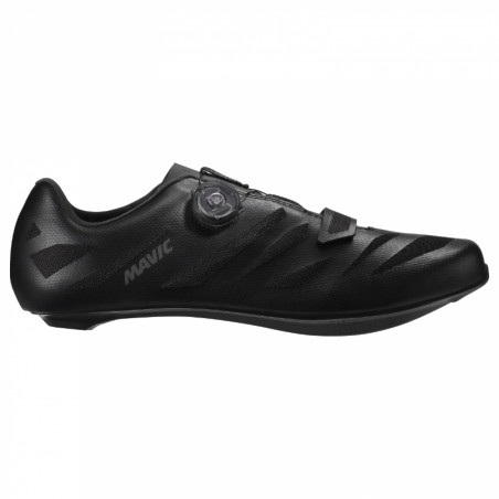 CHAUSSURE ROUTE MAVIC COSMIC SL NOIR 47 1-3 SERRAGE BOA FIXATION 3 POINTS COMPATIBLE LOOK-SHIMANO (PAIRE)