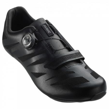 CHAUSSURE ROUTE MAVIC COSMIC SL NOIR 47 1-3 SERRAGE BOA FIXATION 3 POINTS COMPATIBLE LOOK-SHIMANO (PAIRE)