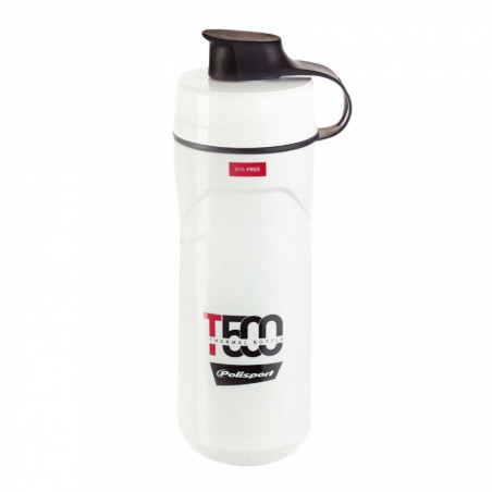 Bidon isotherm Polisport 2 en 1 4h hot-cold blanc 500ml  ou standard 650ml avec bouchon propre