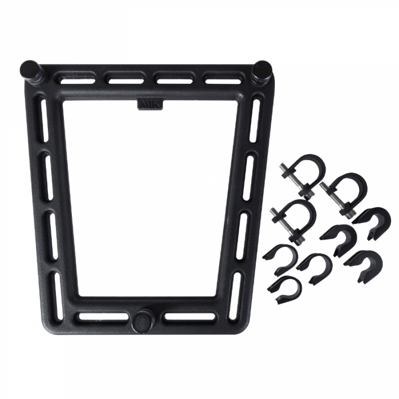 PLATINE NOIRE POUR FIXATION DU SYSTEME MIK SIDE - S'ADAPTE SUR LES PORTE BAGAGE STANDARD (SUPPORT AVEC KIT ADAPTATION)