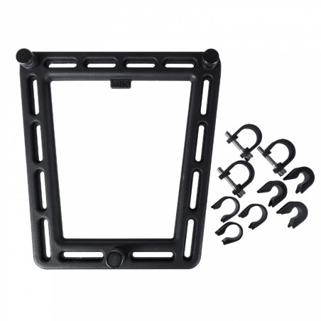 PLATINE NOIRE POUR FIXATION DU SYSTEME MIK SIDE - S'ADAPTE SUR LES PORTE BAGAGE STANDARD (SUPPORT AVEC KIT ADAPTATION)