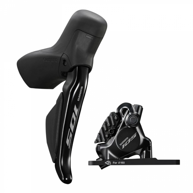 FREIN A DISQUE ROUTE HYDRAULIQUE SHIMANO 105 ARRIERE 12V. R7170 DOUBLE NOIR (LEVIER-MANETTE AVEC ETRIER BR-R7170 DURITE
