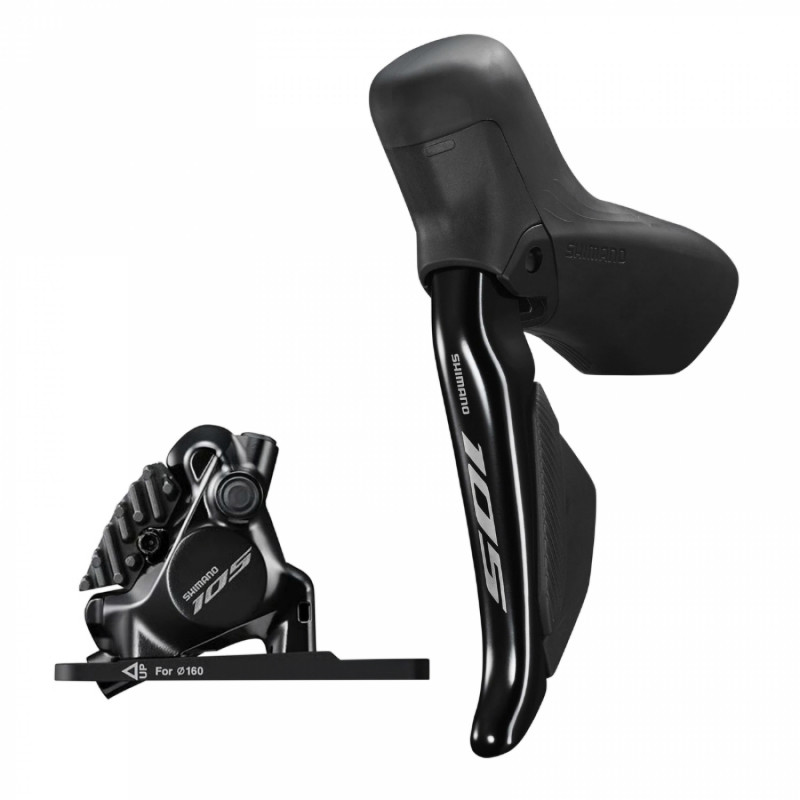 FREIN A DISQUE ROUTE HYDRAULIQUE SHIMANO 105 AVANT 2x12V. R7170 DOUBLE NOIR (LEVIER-MANETTE AVEC ETRIER BR-R7170 DURITE