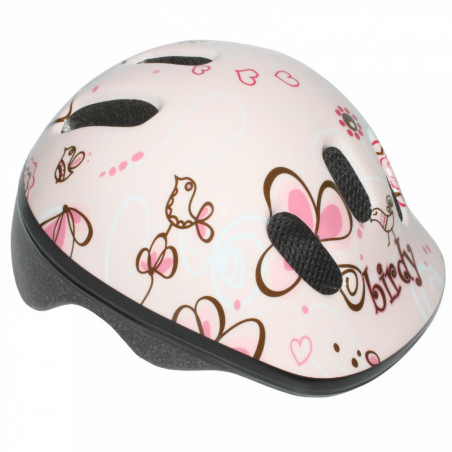 CASQUE VELO ENFANT-BEBE POLISPORT BIRDY ROSE TAILLE 44-48cm AVEC MOLETTE (VENDU SUR CARTE)