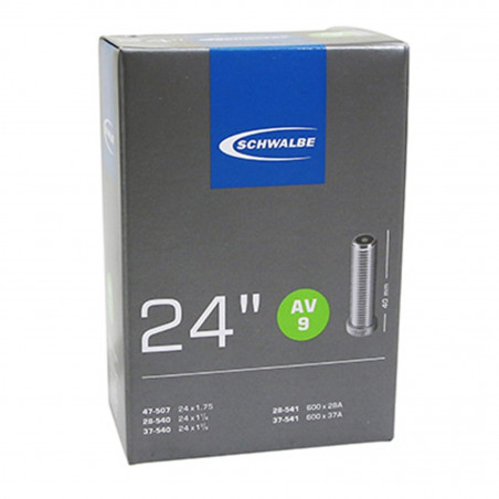 Chambre a air velo 600 x 28-35a (24 x 1 3-8) Schwalbe valve standard