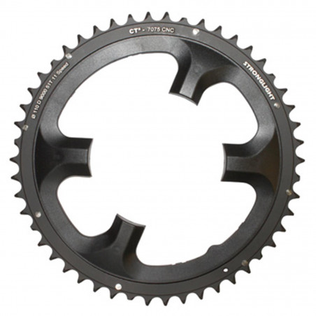 PLATEAU ROUTE 4BRA D.110 POUR SHIMANO DURA-ACE 9000 STRONGLIGHT 51DTS EXTERIEUR NOIR CT2  11V.