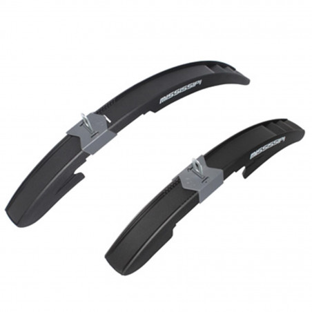 GARDE BOUE VTT AV AR 16"-20" POLISPORT MISSISSIPI NOIR POUR V-BRAKE (PAIRE)