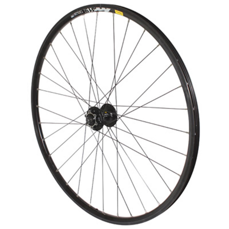 ROUE VTT 29" MAVIC XM319 DISC AVANT NOIR ?ILLET MOYEU SHIMANO M475 6TROUS DISC NOIR RAY. INOX