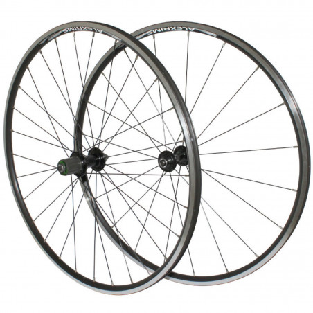 Roues route 26"-650x23 a blocage cassette 10-9-8v. p2r noir double paroi (avant   arriere) 571-23