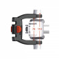 FIXATION DE PANIER AVANT KLICKFIX VAE-E-BIKE SUR CINTRE DIAM 22-26mm  31.8mm - LARGEUR ENTRE COLLIERS 78mm