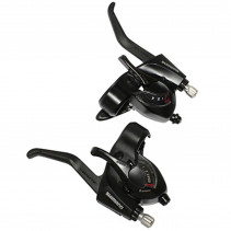 LEVIER-MANETTE VTT SHIMANO STEF41 3x6V. NOIR POUR FREIN V-BRAKE (PAIRE) 2 DOIGTS
