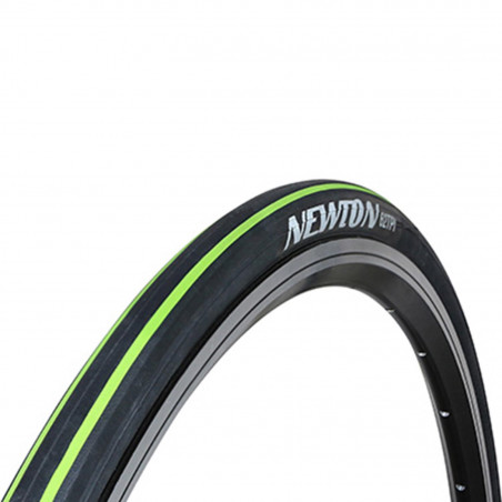 PNEU ROUTE 700 X 23 NEWTON E-01 NOIR LISERES VERT TS (23-622) 62TPI